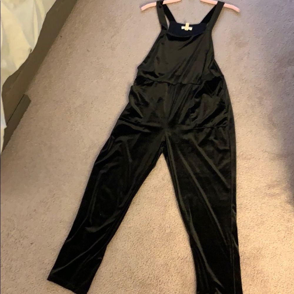 Silence and Noise Black Velour Jumpsuit